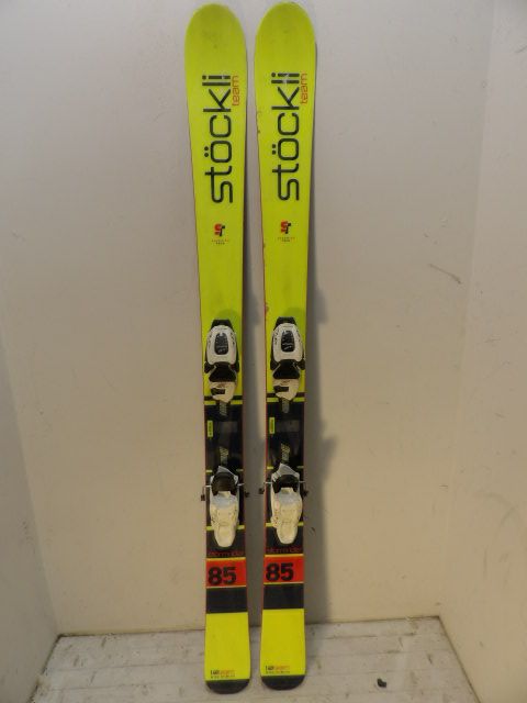 Youth Stockli Stormrider Team Size 148cm Kids Skis - Yellow