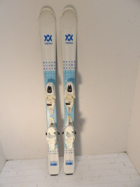 Youth Volkl Flair w/ GW Size 110cm Kids Skis - White / Blue