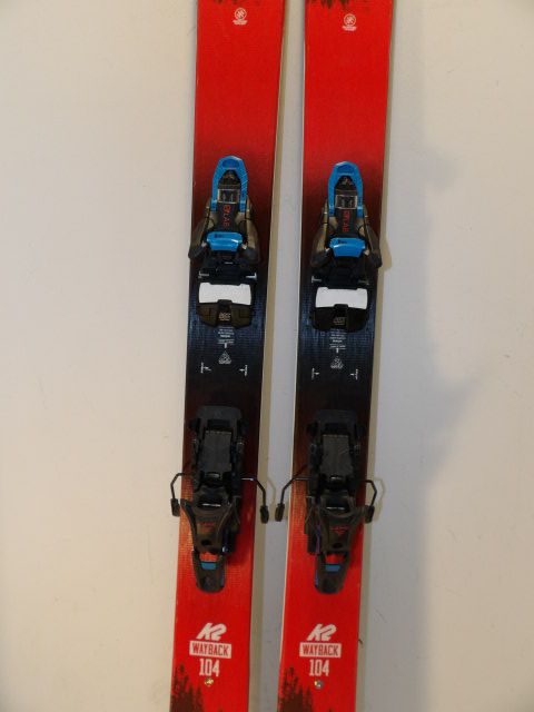 2017 Mens K2 Wayback Salamon shift w/ 104 Size 184cm Downhill Skis - Red