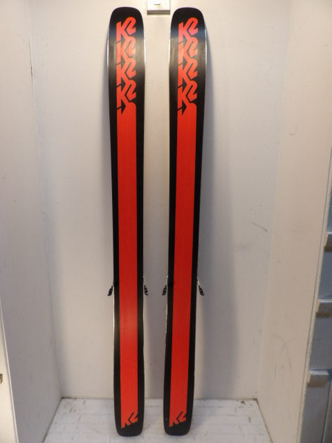 Mens K2 Reconer 122 w/ Jester 16  Size 184cm Downhill Skis - Red / Black / Grey