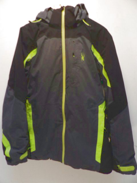 Mens Spyder Size XL Grey Jacket - Grey / Green / Black