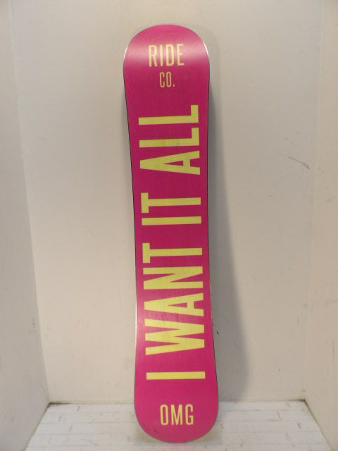 Women's Ride OMG Size 144cm Snowboard - White