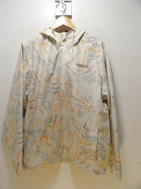 Women's Hurley Size Medium White Jacket - White / Orange / Blue