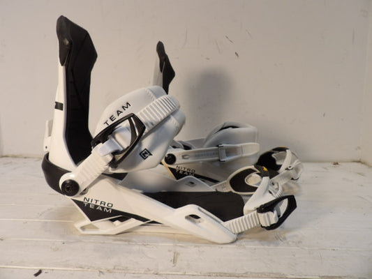 Men's Nitro Team Size Medium Bindings - White