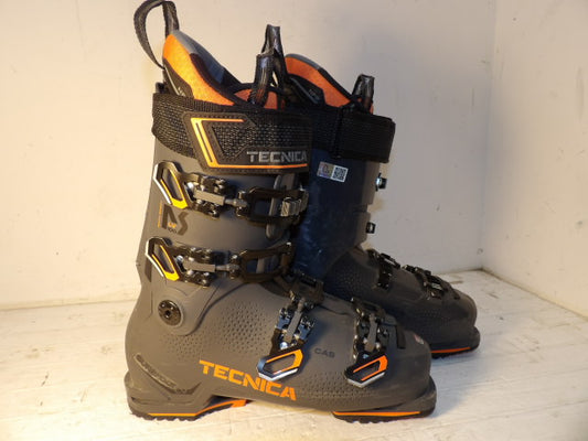 Men's Tecnica Mach Sport 100 Size 27.5 LV Downhill Boots- Grey / Orange