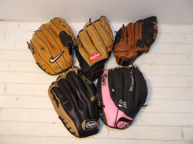 Assorted Youth Baseball Gloves