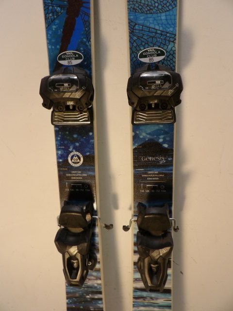 Womens Liberty Genesis 90 w/ Attack Size 158cm Downhill Skis - Blue