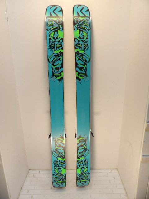 Mens K2 Obsethed w/ Squire Size 169cm Downhill Skis - Yellow