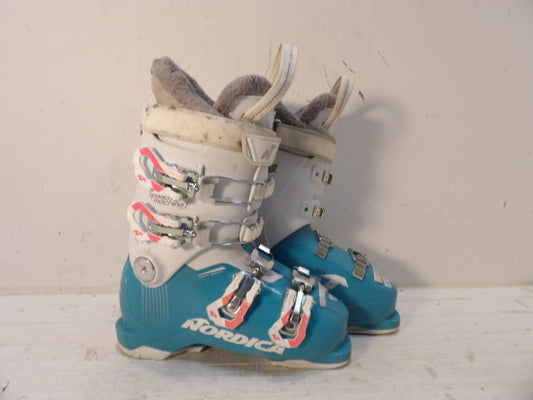 Youth Nordica Speed Machine Size 20.5 Downhill Boots - Blue/White