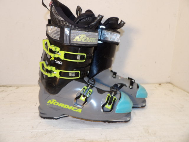 Mens Nordica Strider 120 GW Size 28.5 AT Boots - Gray / Green / Black