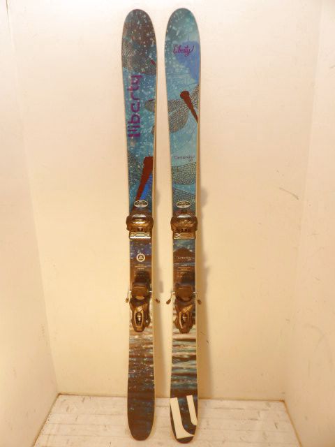 Womens Liberty Genesis 90 w/ Attack Size 158cm Downhill Skis - Blue