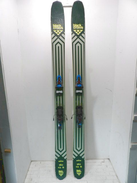 Men's black crows anima 115 w/ S Lab Shift Size 189cm AT Skis - Green
