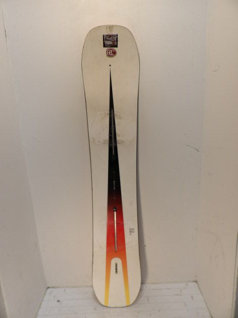 Mens Burton Custom Size 162 WIDE Snowboard - White / Orange