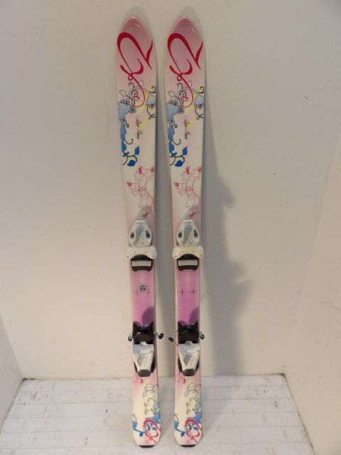 Youth K2 Luv Bug Size 124cm Kids Skis - White