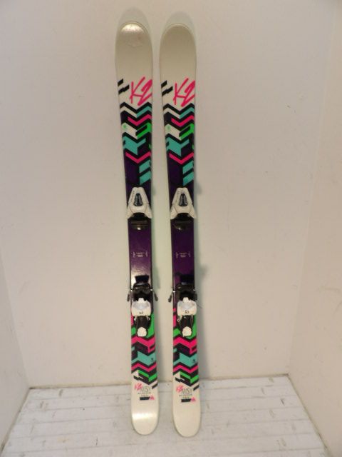 Youth K2 Missy Size 129cm Kids Skis - White/ Green / Purple