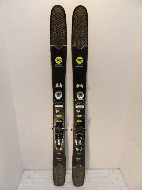 Mens Rossignol Soul 7 w/ Look Dual Size 156cm Downhill Skis - Black / Yellow