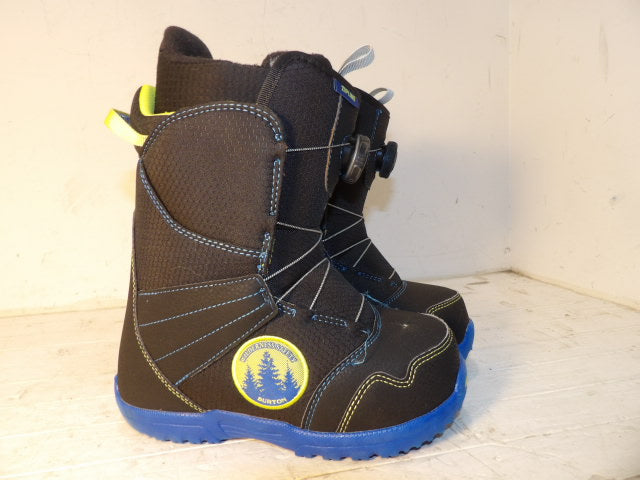 Youth Burton Zipline BOA Size 4.0 Boots - Black / Yellow