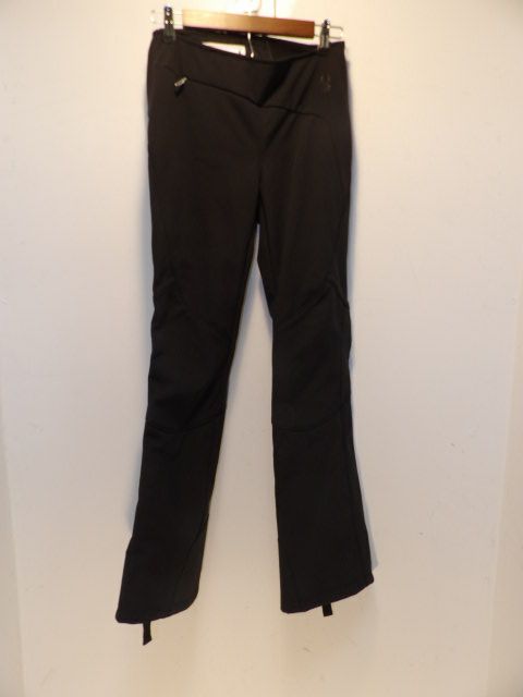 Women's Spyder Strech Size 6 Black Pants - Black