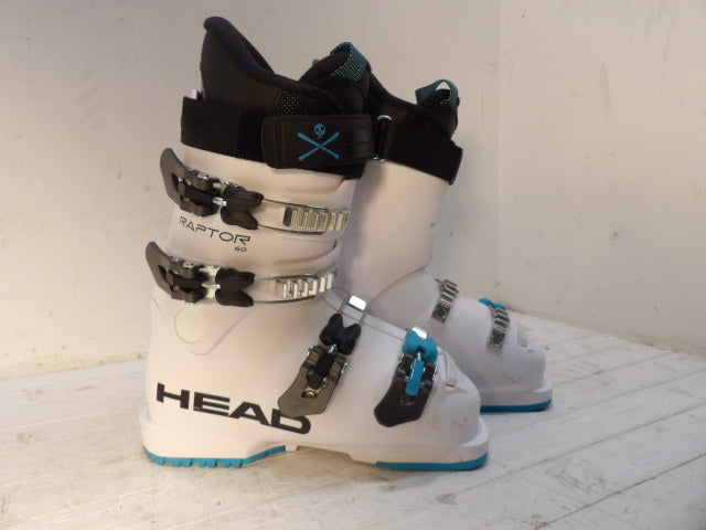 Youth Head Size 23.5 Raptor 65 Kids Boots - White / Blue