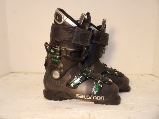 Salomon Quest Size 26.5 Downhill Boots - Black / Green Buckles