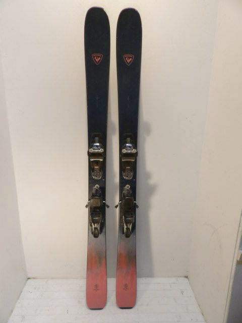 Womens Rossignol Rally Bird w/ Squire GW Size 154cm Downhill Skis - Blue / Pink