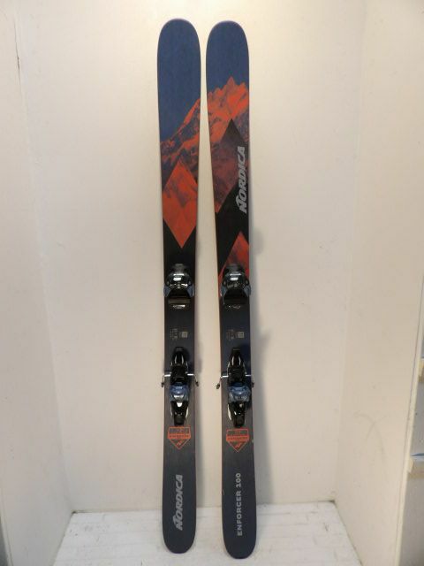 Mens Nordica Enforcer 100 w/ Warden Size 172cm Downhill Skis - Red / Blue