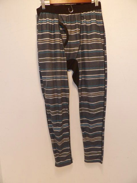 Size Large Blackstrap Base Layer Bottom - Blue Stripes