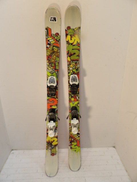 Youth K2 Bad Seed Size 129cm Kids Skis - White / Multi Color