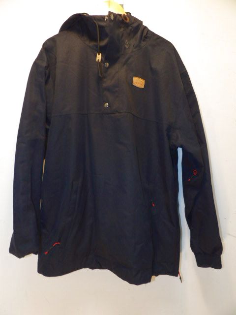 Mens Volcom Longo Size Large Blue Jacket - Black