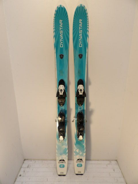 Womens Dynastar Cham 97 w/ Z10 Size 152cm Downhill Skis - Blue / White