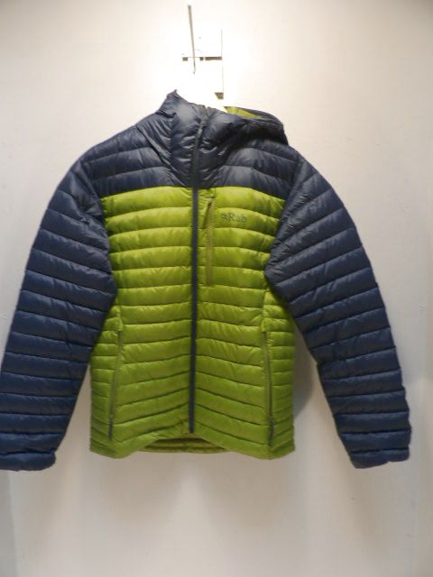 Mens Rab Size Large Green Puffy Jacket - Green / Blue