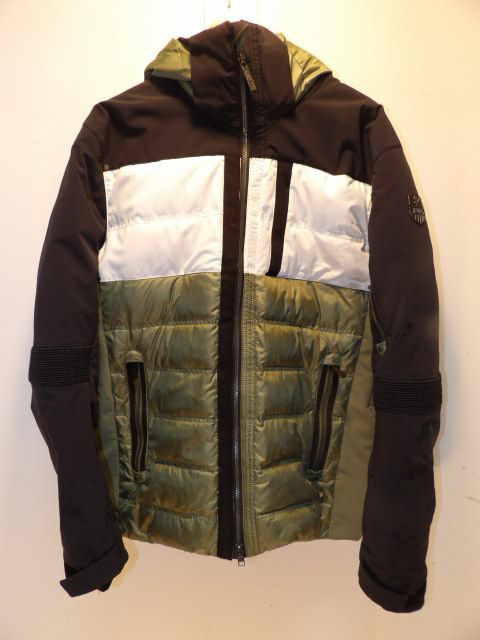 Men's Head Puffy Size Large Green Jacket - Green / White  / Black