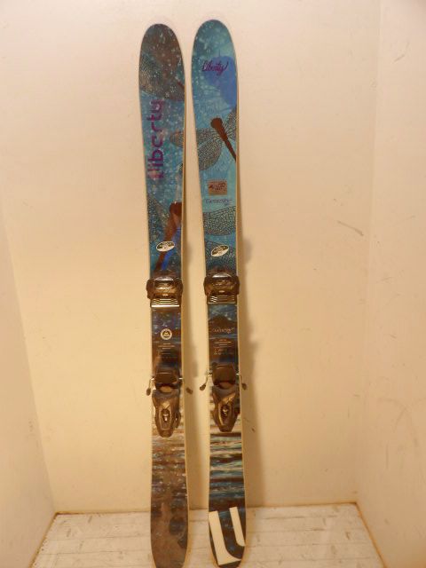 Womens Liberty Genesis 90 w/ Attack Size 151cm Downhill Skis - Blue
