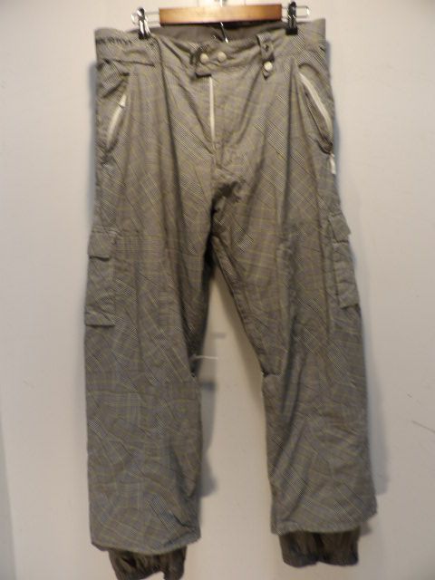 Men's Burton Size Medium White Collection Pants - Houndstooth / White