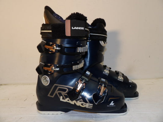 Womens Lange RX Size 25.5 Downhill Boots - Blue / Gold