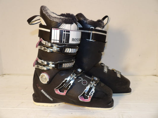 Womens Rossignol Pure Size 24.5 Downhill Boots - Black