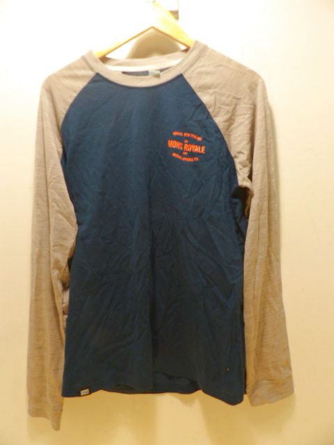 Mons Royale Size Large Blue Thermal - Blue / Gray