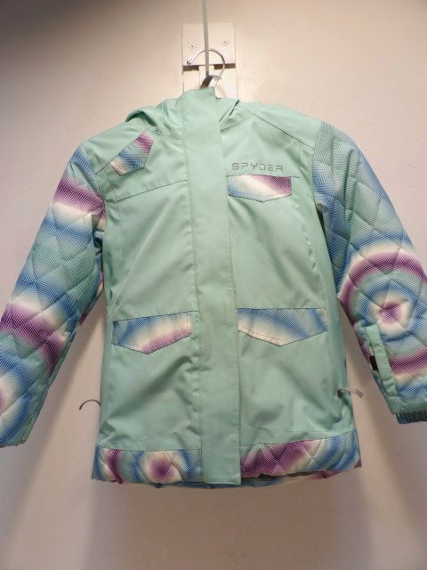 Youth SpyderSize 7 Mint Jacket - Mint / Purple