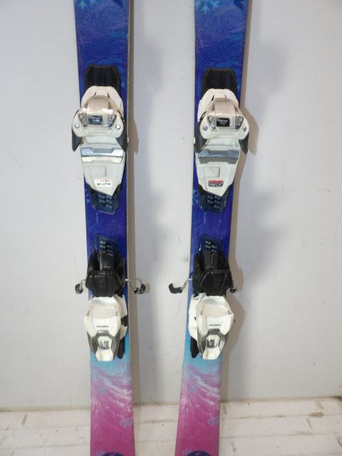 Womens Nordica Astral 74 w/ Marker Size 144cm Downhill Skis - Pink / Blue
