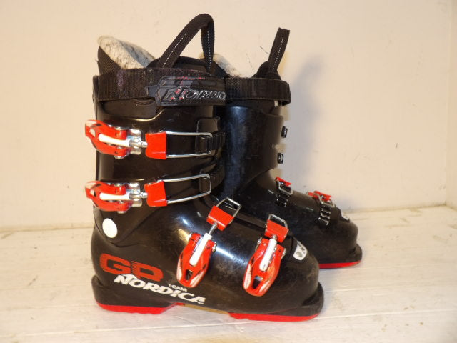 Youth Nordica Size 22.5 GPX Kids Boots - Black / Red