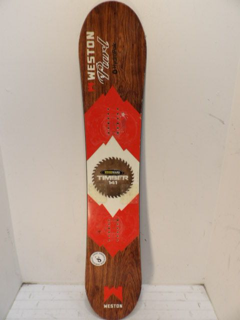 Womens Weston Timber Size 141cm Snowboard - Orange / Wood