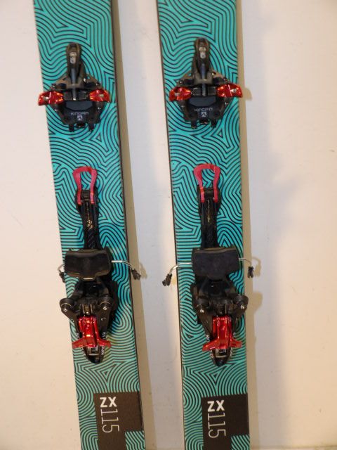 Mens Kastle ZX 115 w/ Kingpin  Size 186cm Downhill Skis - Teal / Black