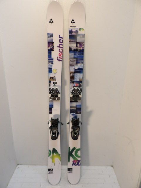 Womens Fischer Koa w/ Attack Size 156cm Downhill Skis - Multi Color