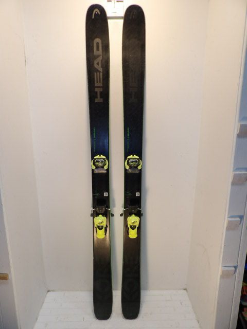 Mens Head Kore 105 w/ Attack Size 189cm Downhill Skis - Black / Green