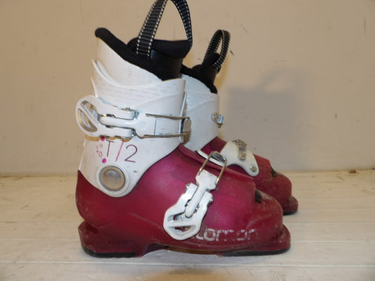 Youth Salomon Size 21.5 T2 Kids Boots - Pink / White