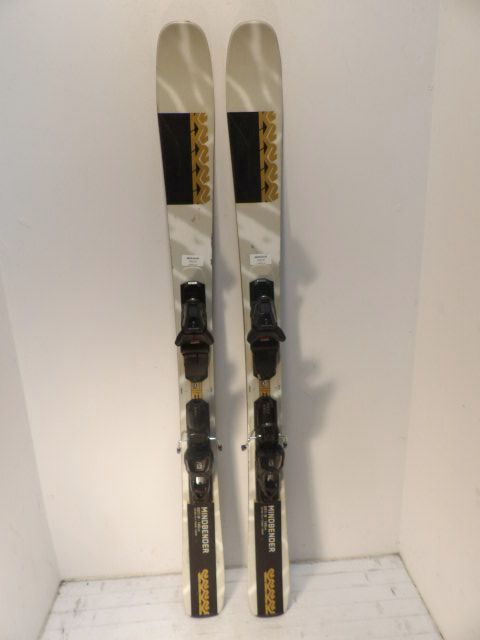 Womens K2 Mindbender Size 146cm Downhill Skis - White / Gold / Black