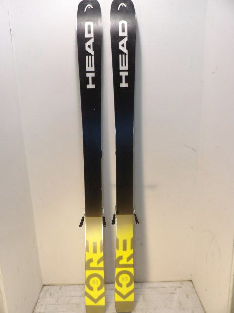 Mens Head Kore 93 w/ Attack Size 177cm Downhill Skis - Black / Yellow