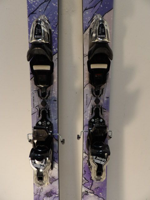 Womens Rossignol Black Ops w/ Look Size 166cm Downhill Skis - Purple