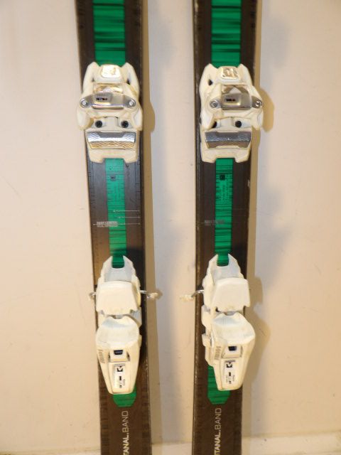 Mens Volkl Kanjo w/ Squire Size 161cm Downhill Skis - Grey / Green