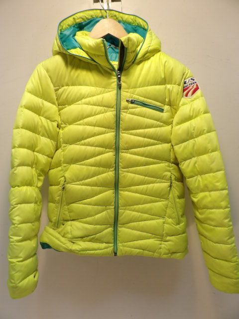 Women's Spyder Puffy Jacket Size Large Yellow Jacket - Yellow